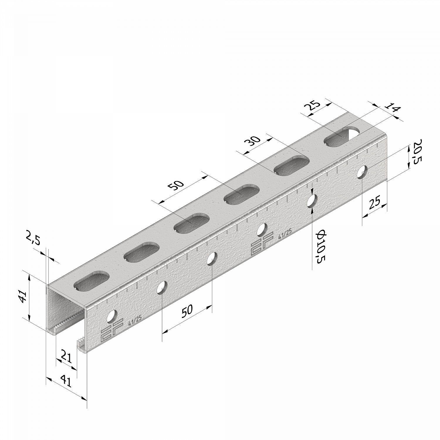 Профиль монтажный EF 41/25